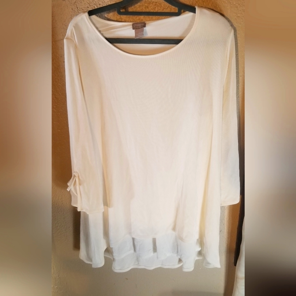 Chico's women's cream blouse
